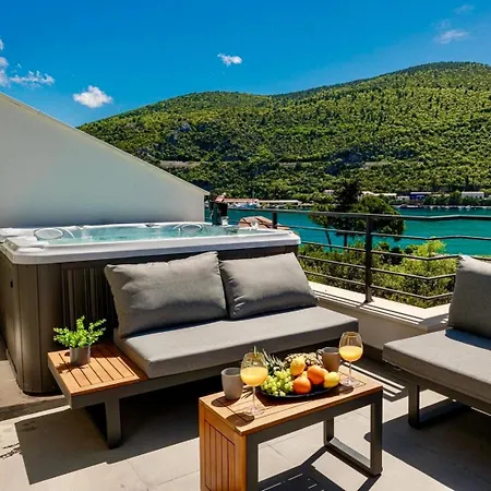 아파트 Mokos Modern With Sea View And Jacuzzi 두브로브니크